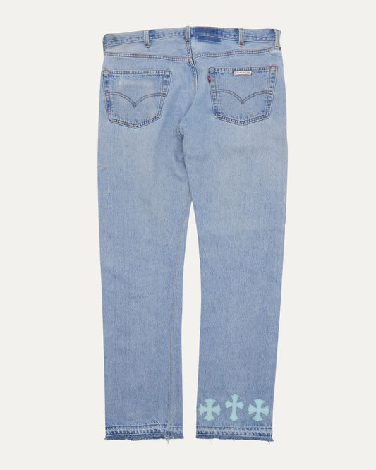 Levi's 501 Fuck You Cross Patch Jeans