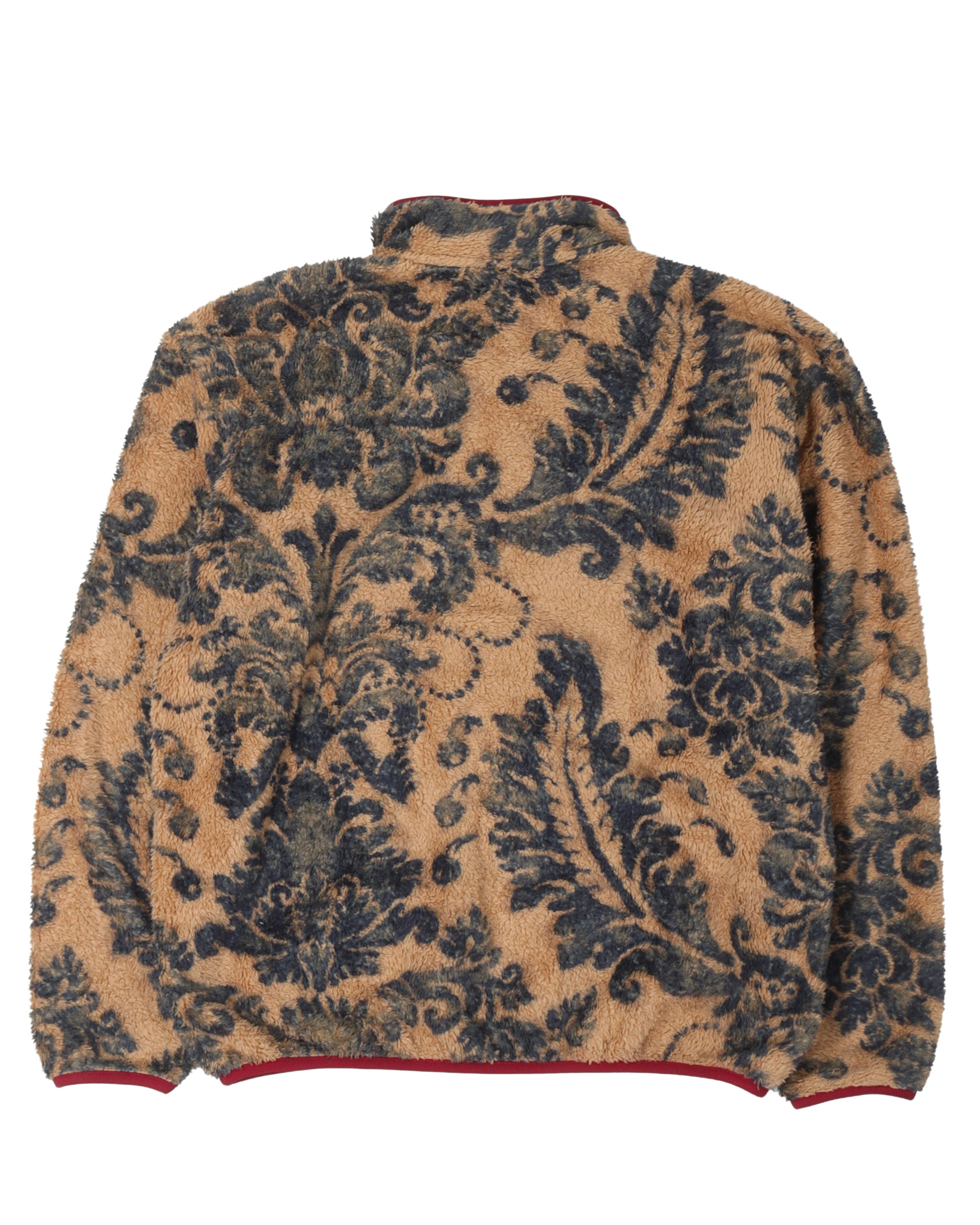 Damask Snap-Button Fleece Jacket