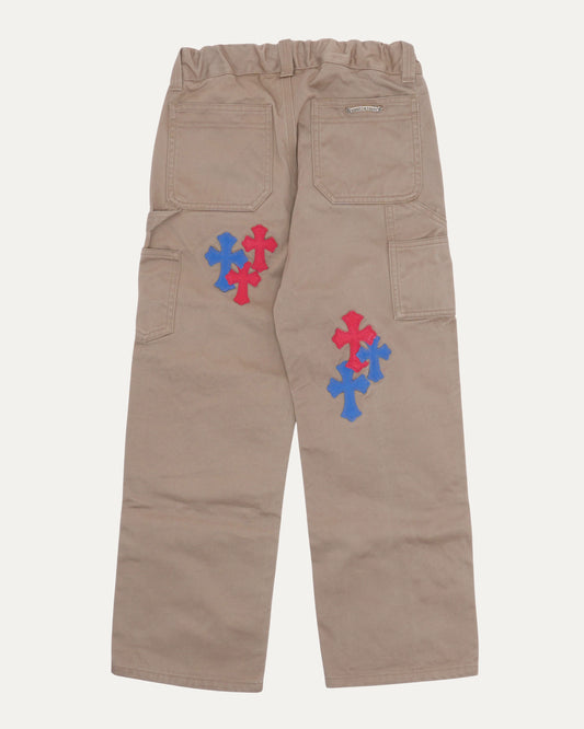 Kids Cross Patch Double Knee Carpenter Pants