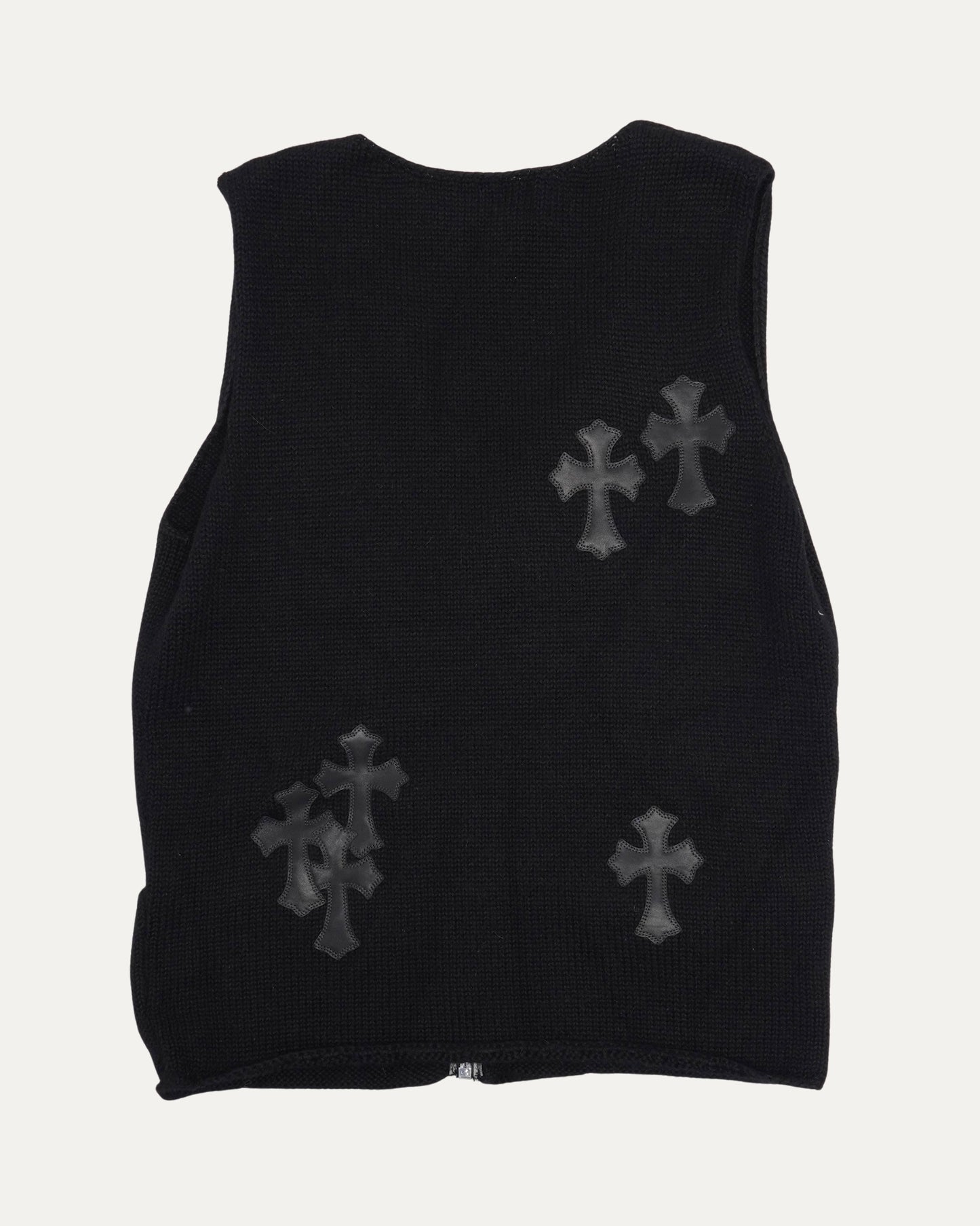 Cross Patch Alpaca Zip Vest