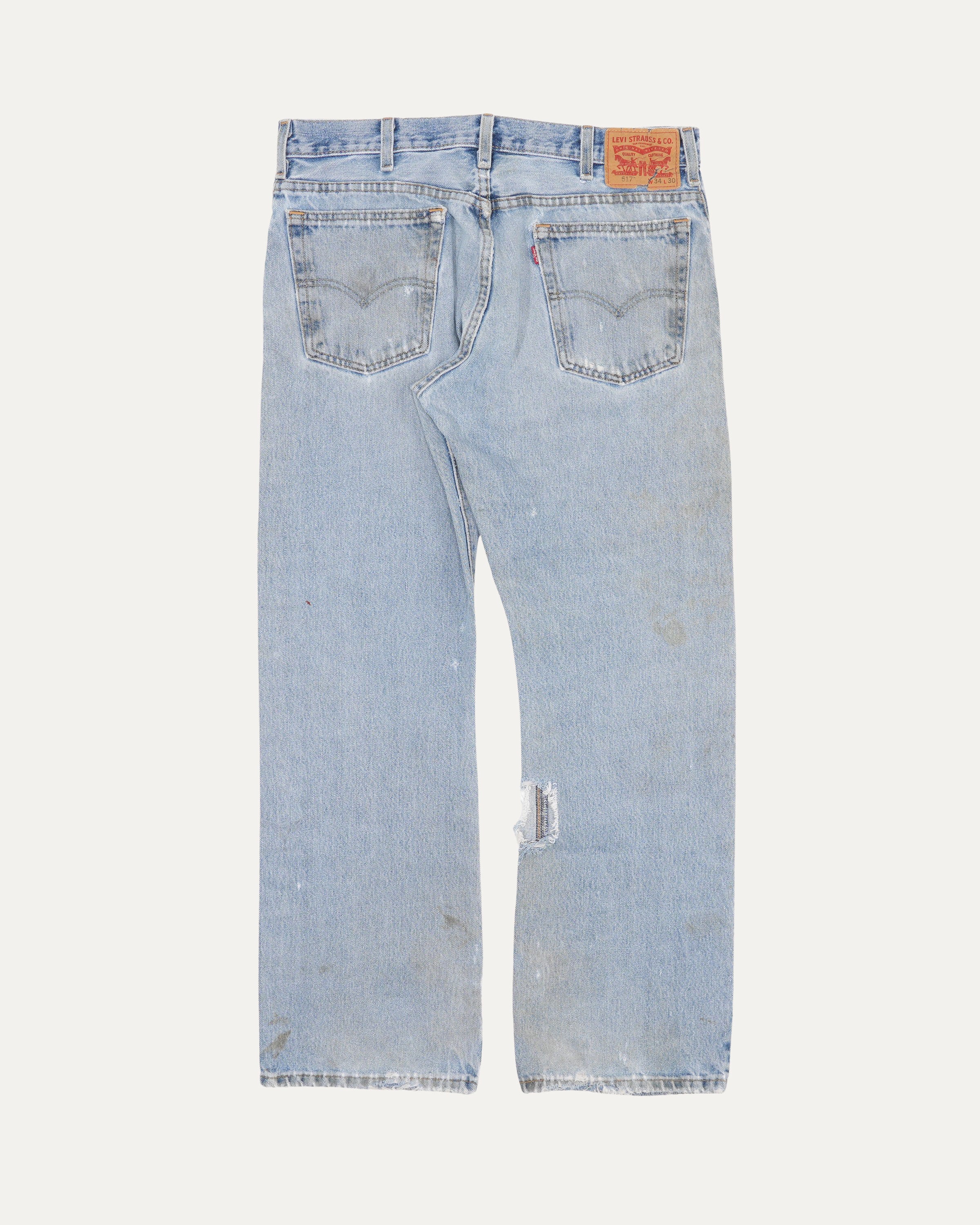 Distressed Levi's 517 Jeans