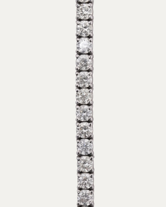 Invisible Setting Natural Diamond Tennis Chain Necklace