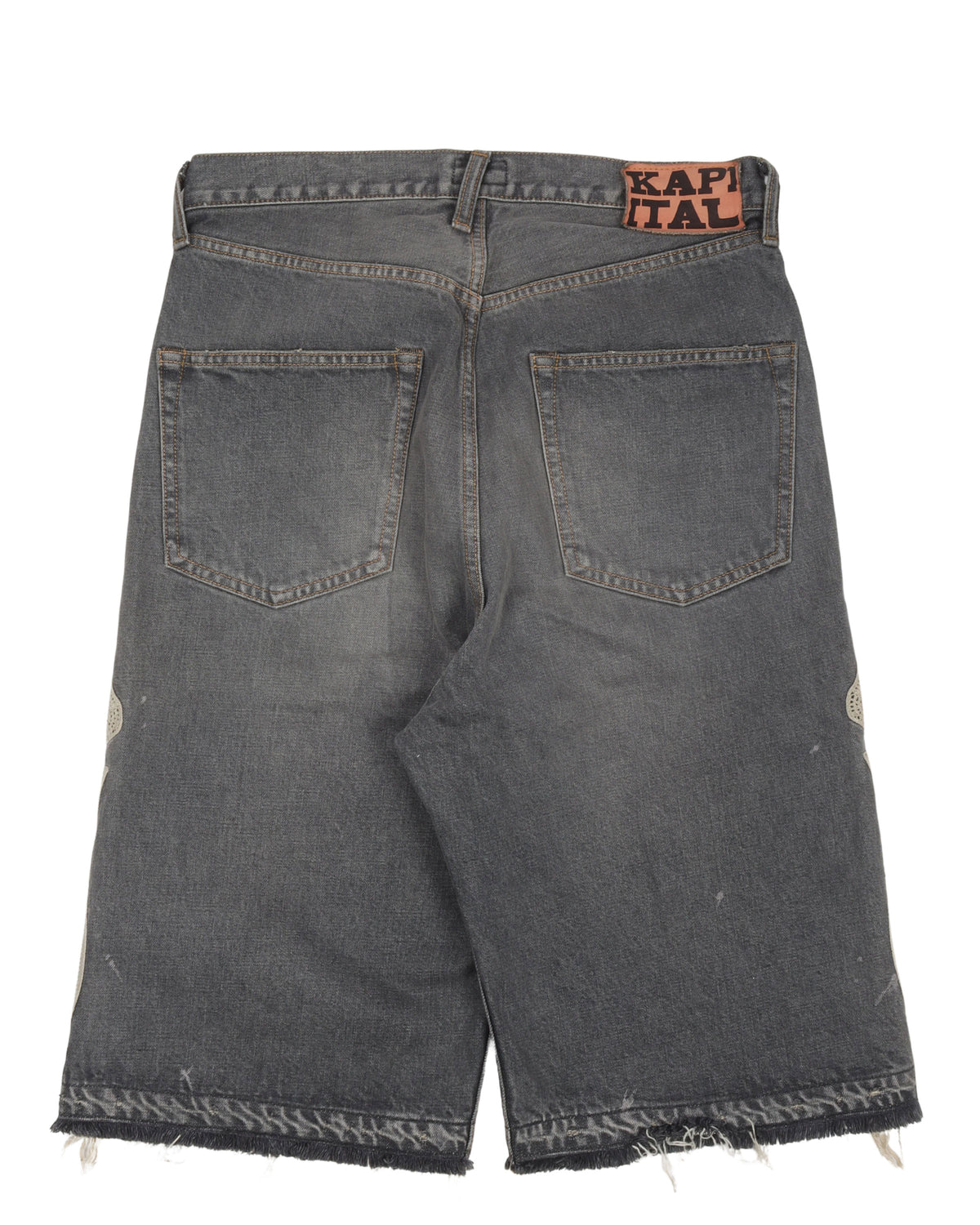 Embroidered Skeleton Denim Shorts