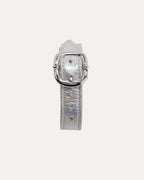 Silver Cross and Leather Gunslinger Bracelet