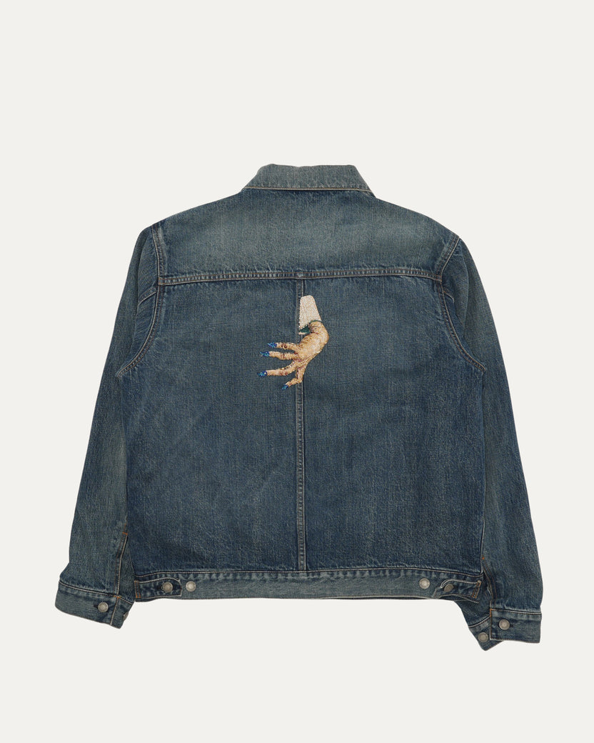 Beaded D-Hand Denim Jacket