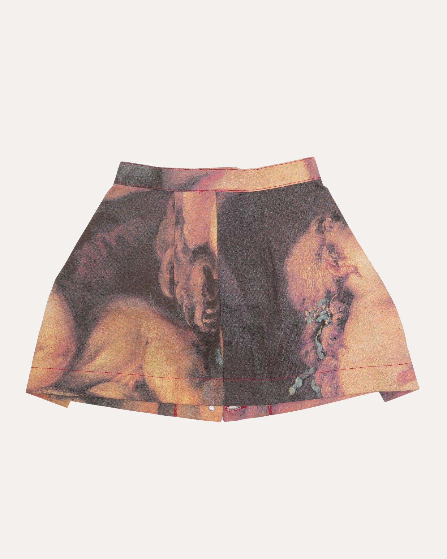 Hercules Kiss Print Denim Skirt
