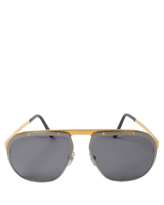 Gold Frame Aviator Sunglasses