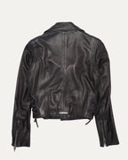Hermes Silk Lined JJ Dean Leather Jacket