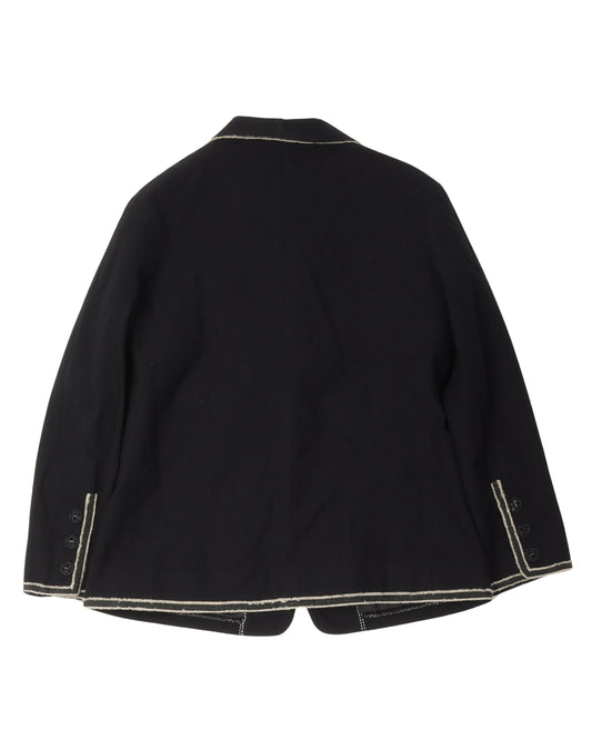 Contrast Stitch Blazer Jacket
