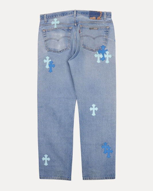 Levis 501 Cross Patch Jeans