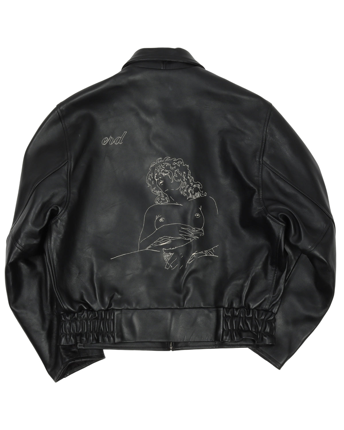 Embroidered Leather Jacket
