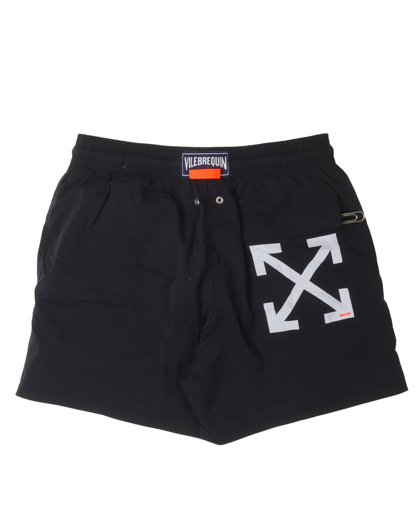 Diagonal Logo Swim Shorts