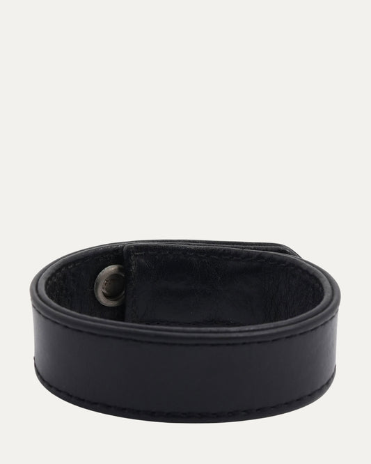 3 Button 2 Snap Plus Cross Leather Bracelet