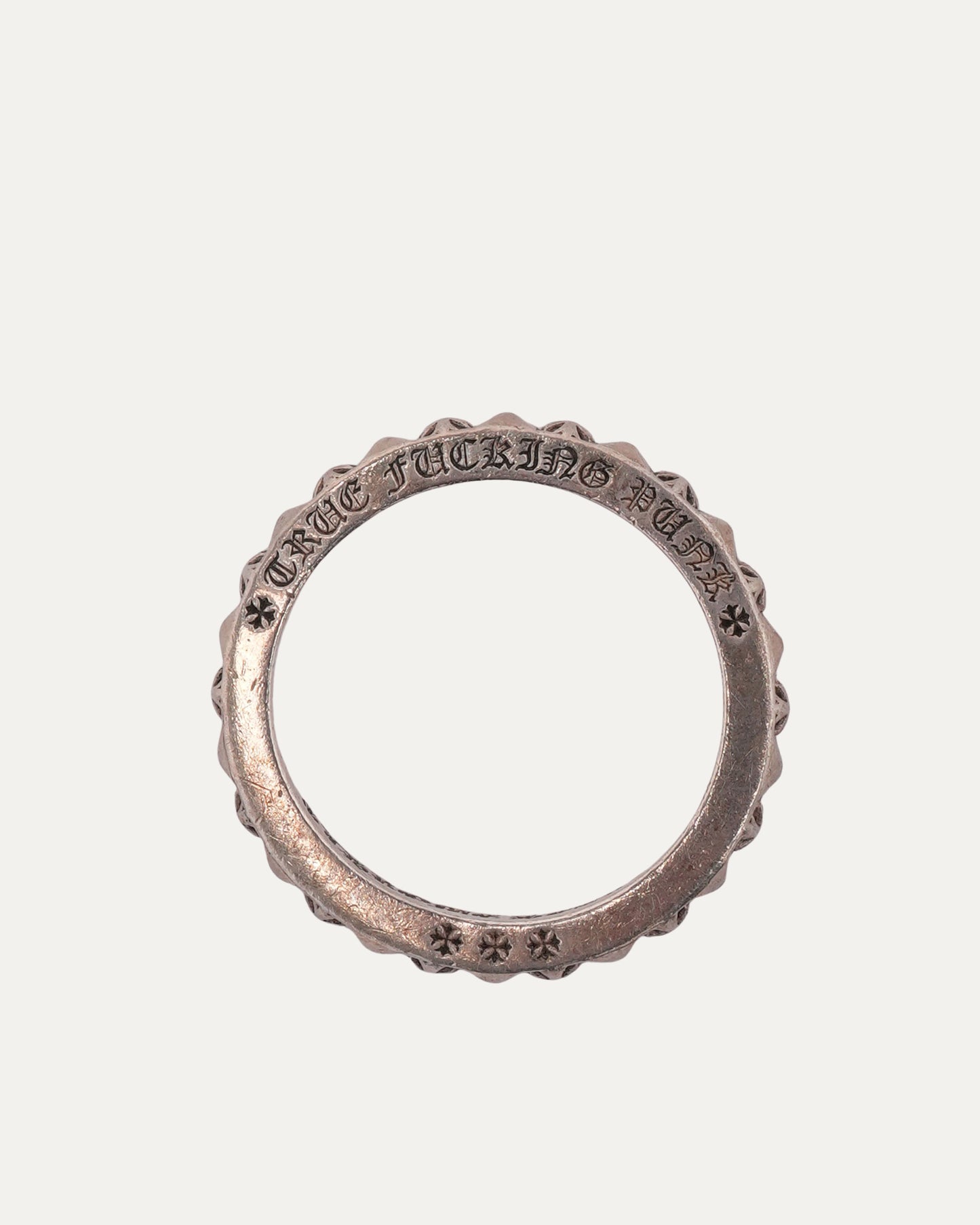Thin True Fucking Punk Stud Plus Cross Ring