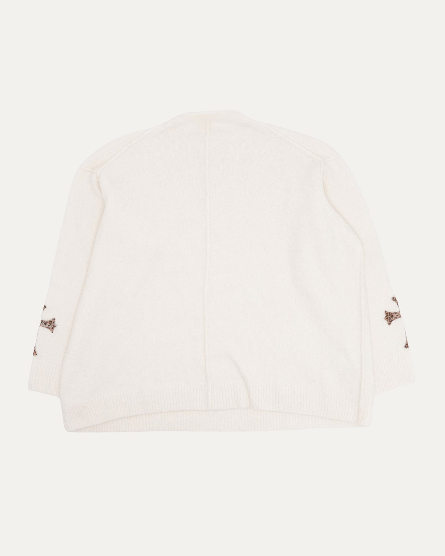 Silk Cashmere Blend Cross Patch Sweater