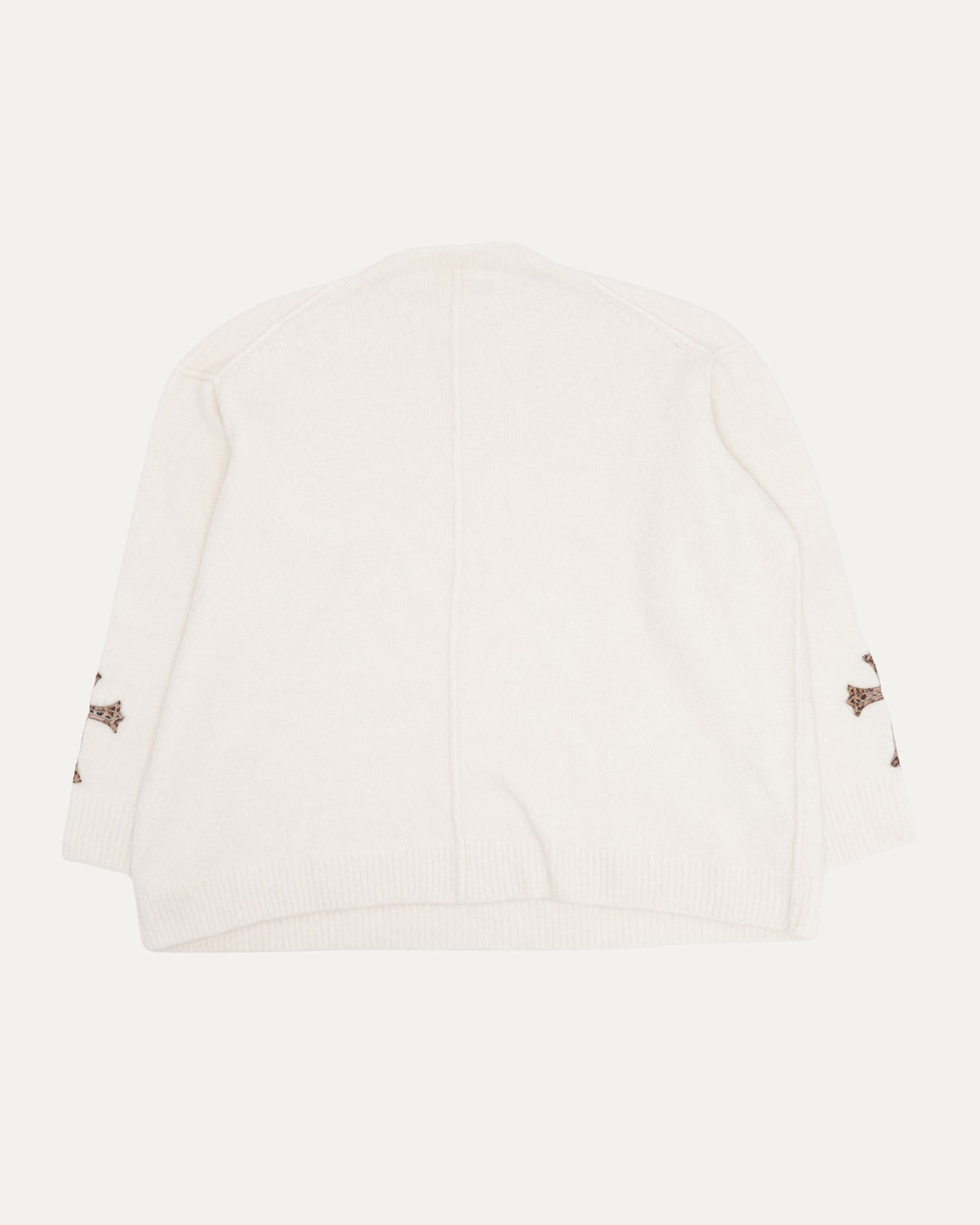 Silk Cashmere Blend Cross Patch Sweater