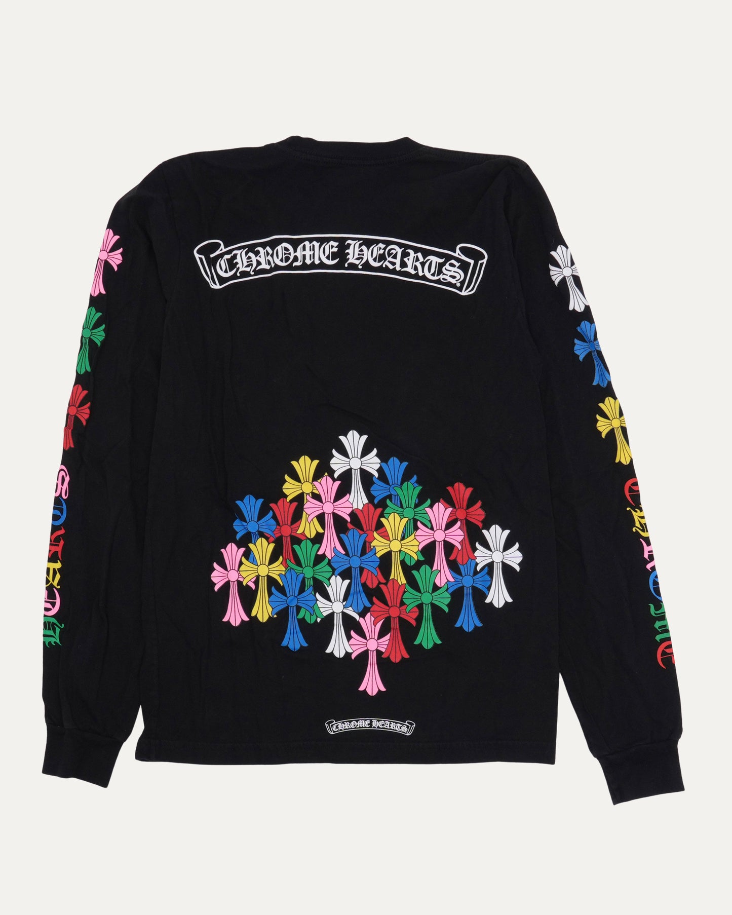 Multicolor Cross Long Sleeve Pocket T-Shirt