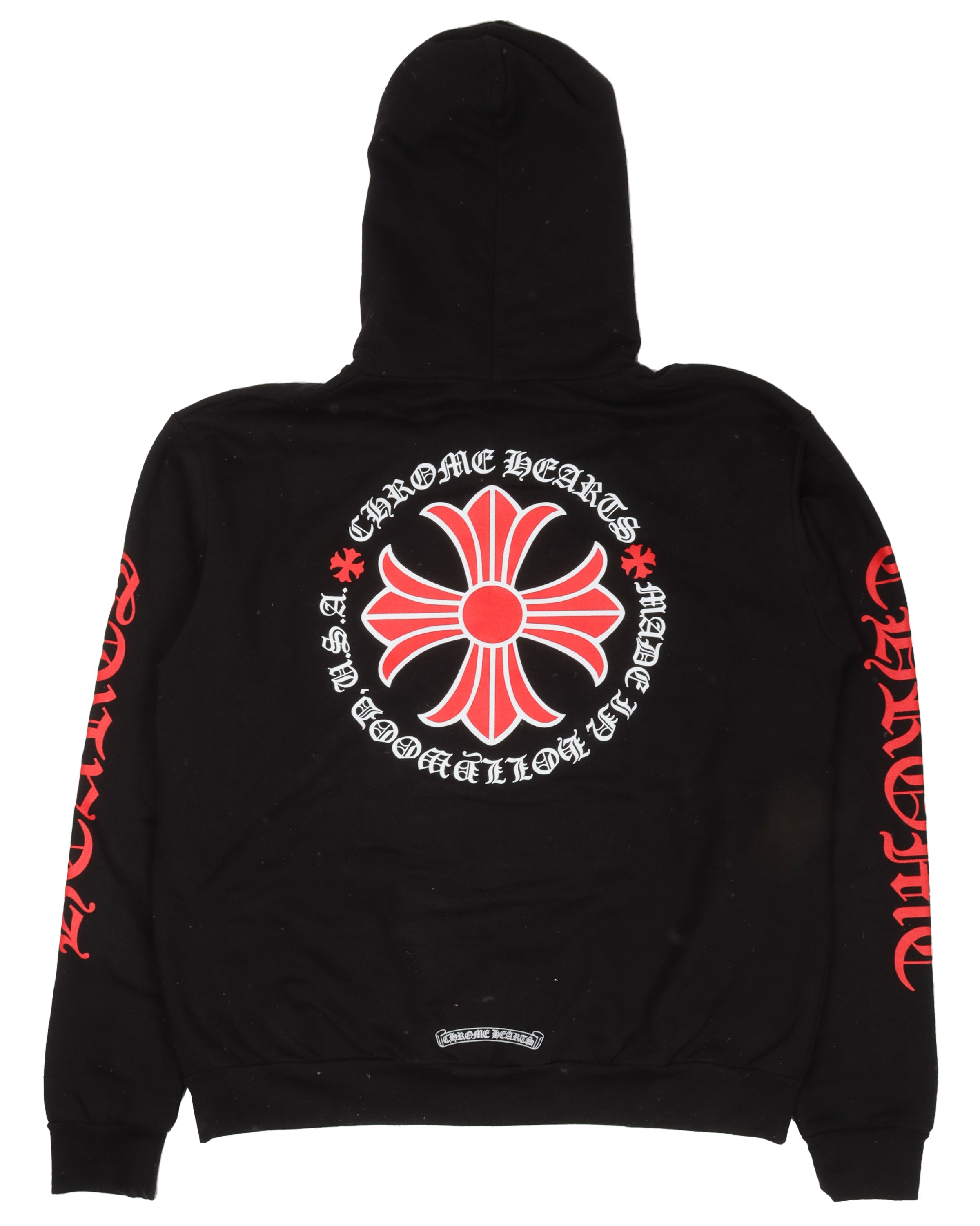 Plus Cross Logo Zip Up Hoodie