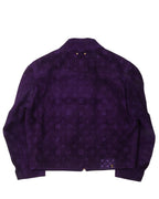 Suede Leather Embossed Monogram Jacket
