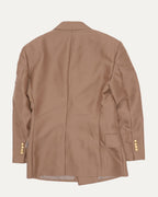 Double Breasted Wool-Silk Blend Jacket