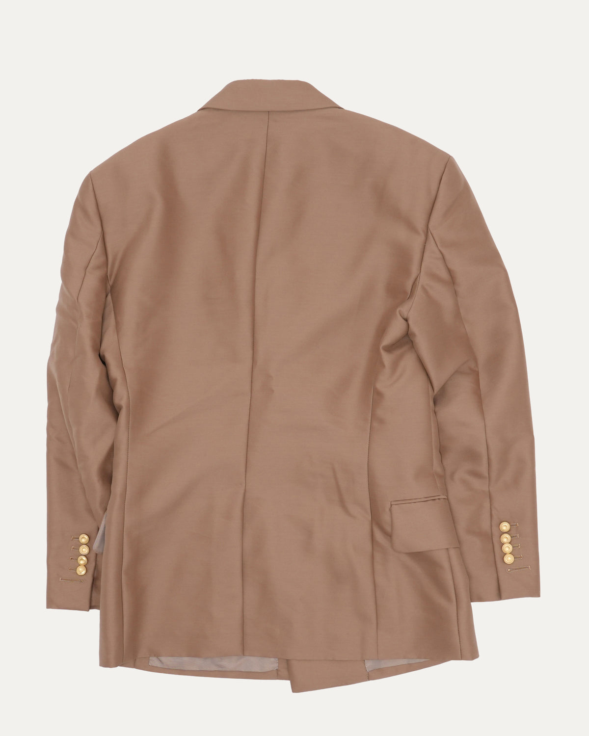 Double Breasted Wool-Silk Blend Jacket