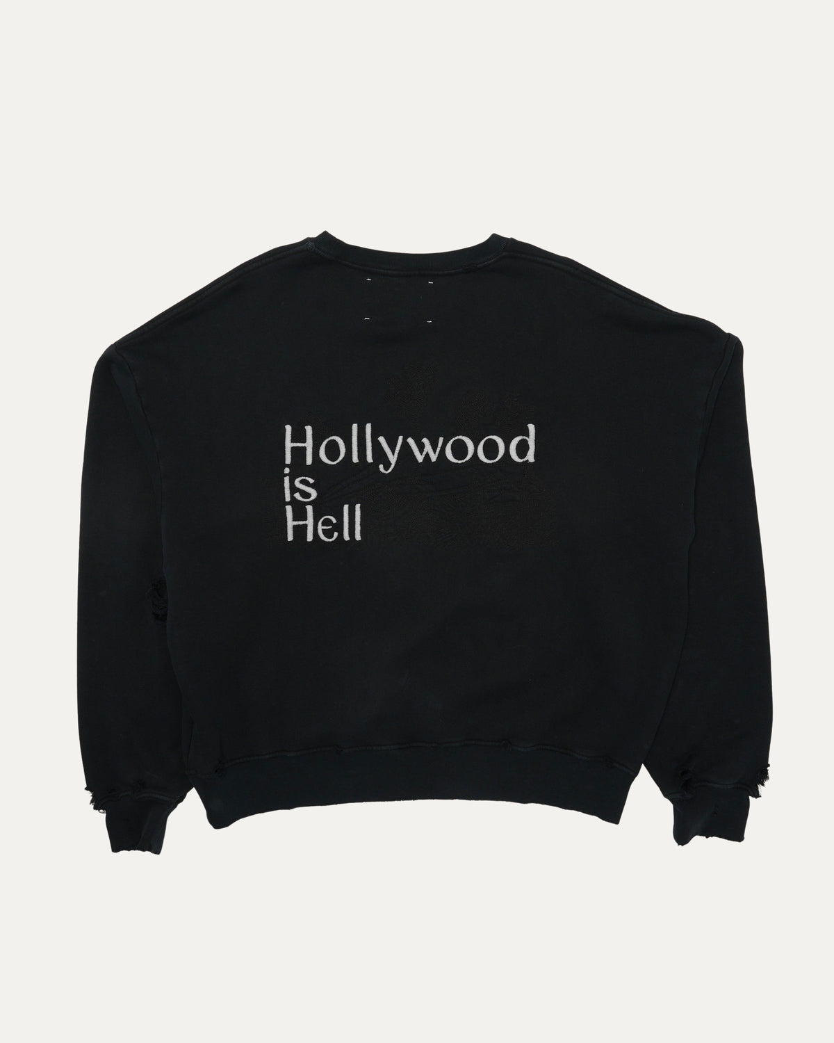 Hollywood is Hell Embroidered Crewneck