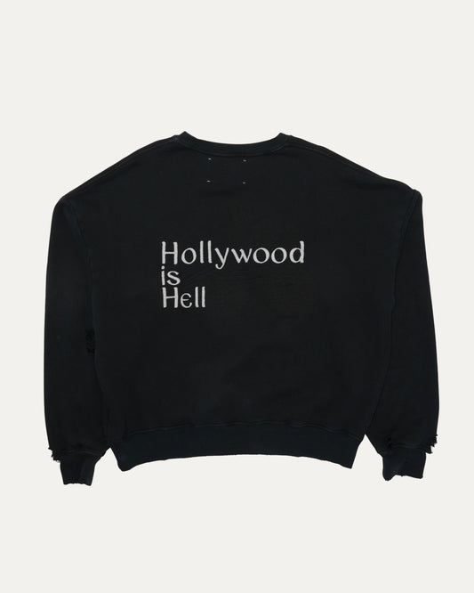 Hollywood is Hell Embroidered Crewneck
