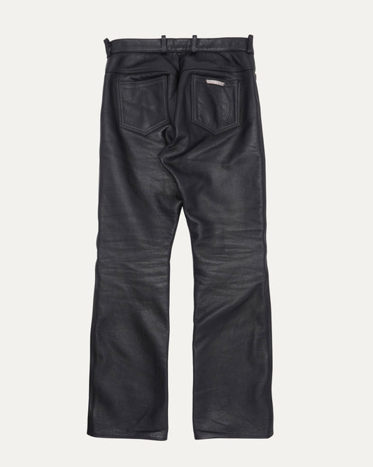 Leather Fleur Knee Pants