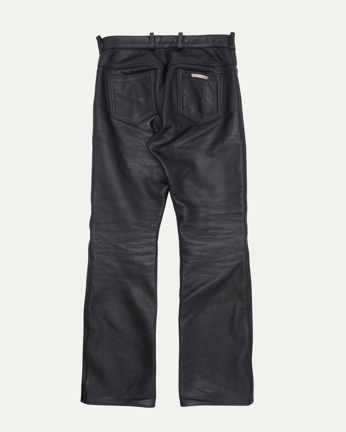 Leather Fleur Knee Pants