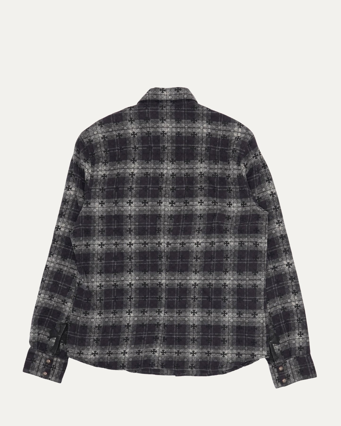 Monogram Cross Patch Loose Ends Flannel Shirt