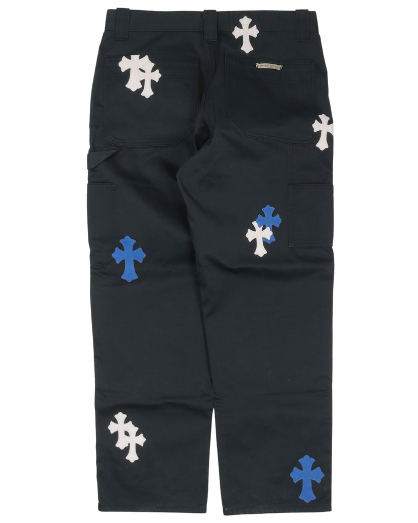 Double Knee Cross Patch Carpenter Pants