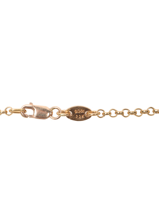 22k Gold Necklace Roll Chain