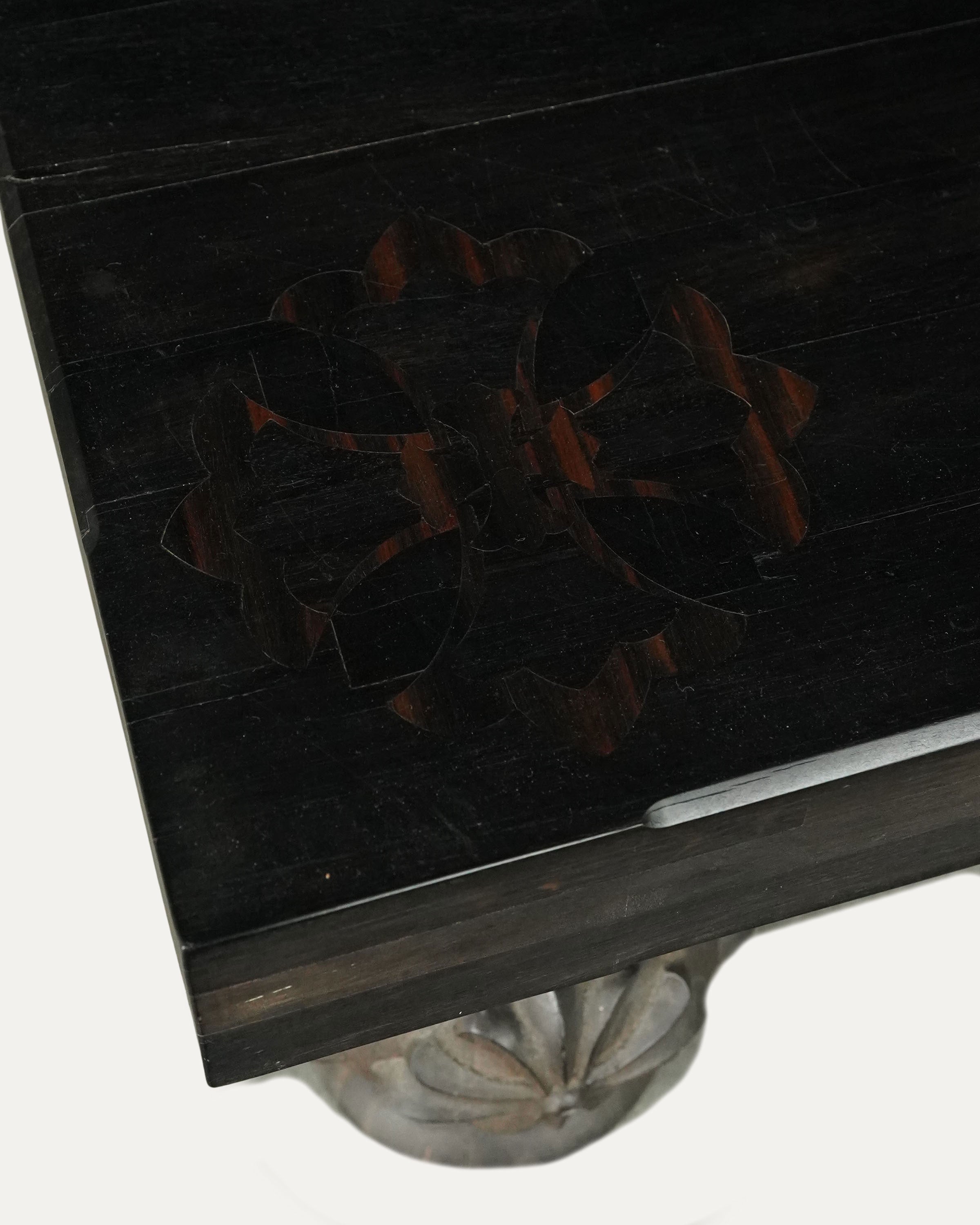 Ebony Wood Maltese Cross Coffee Table