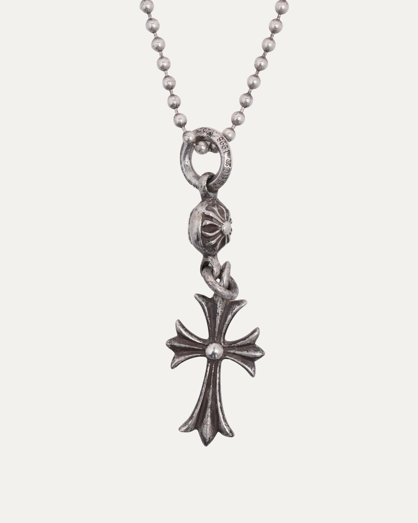 Small Cross and Plus Ball Pendant with Ball Chain