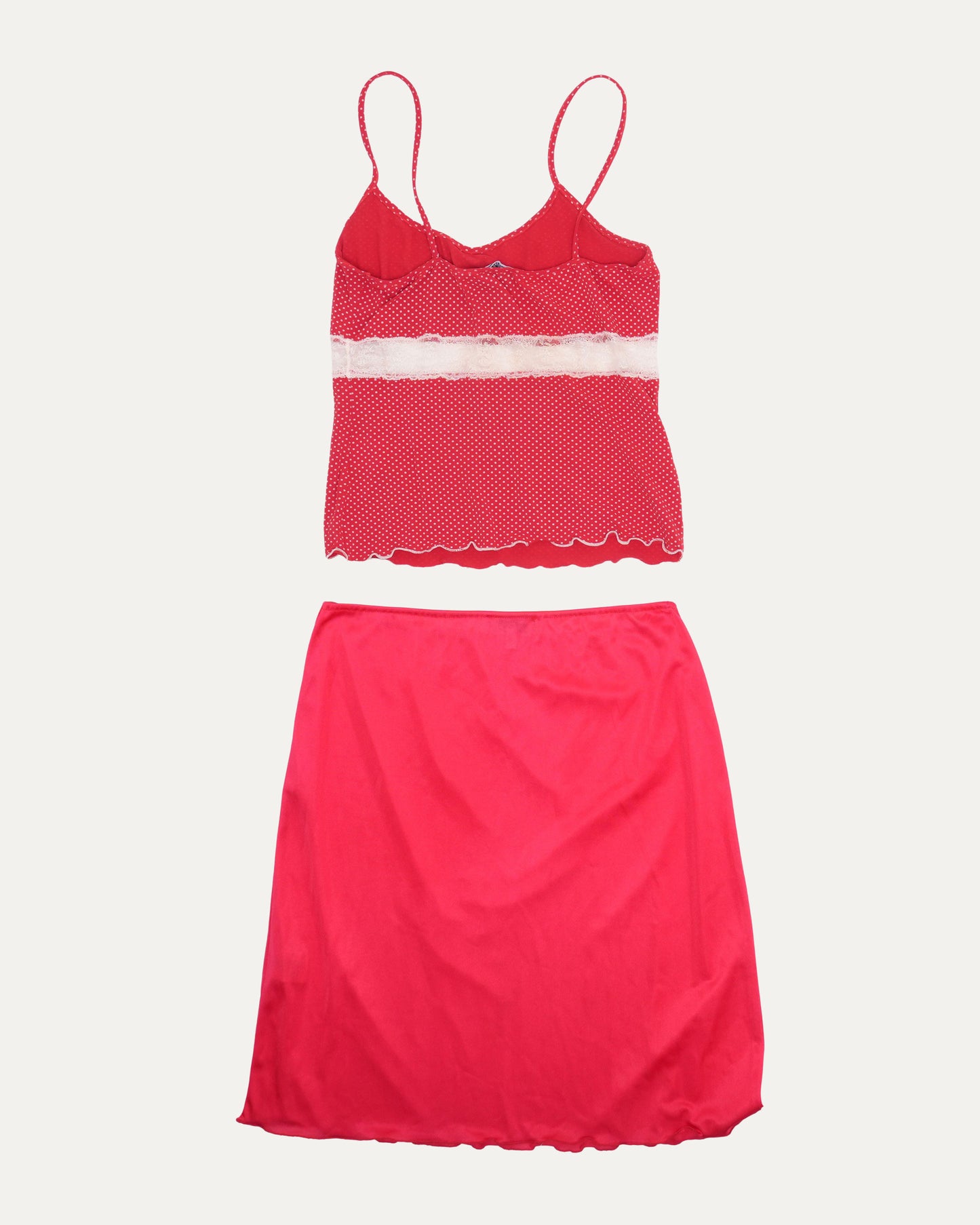 Blugirl Polka Dot Set w/ Nylon Skirt
