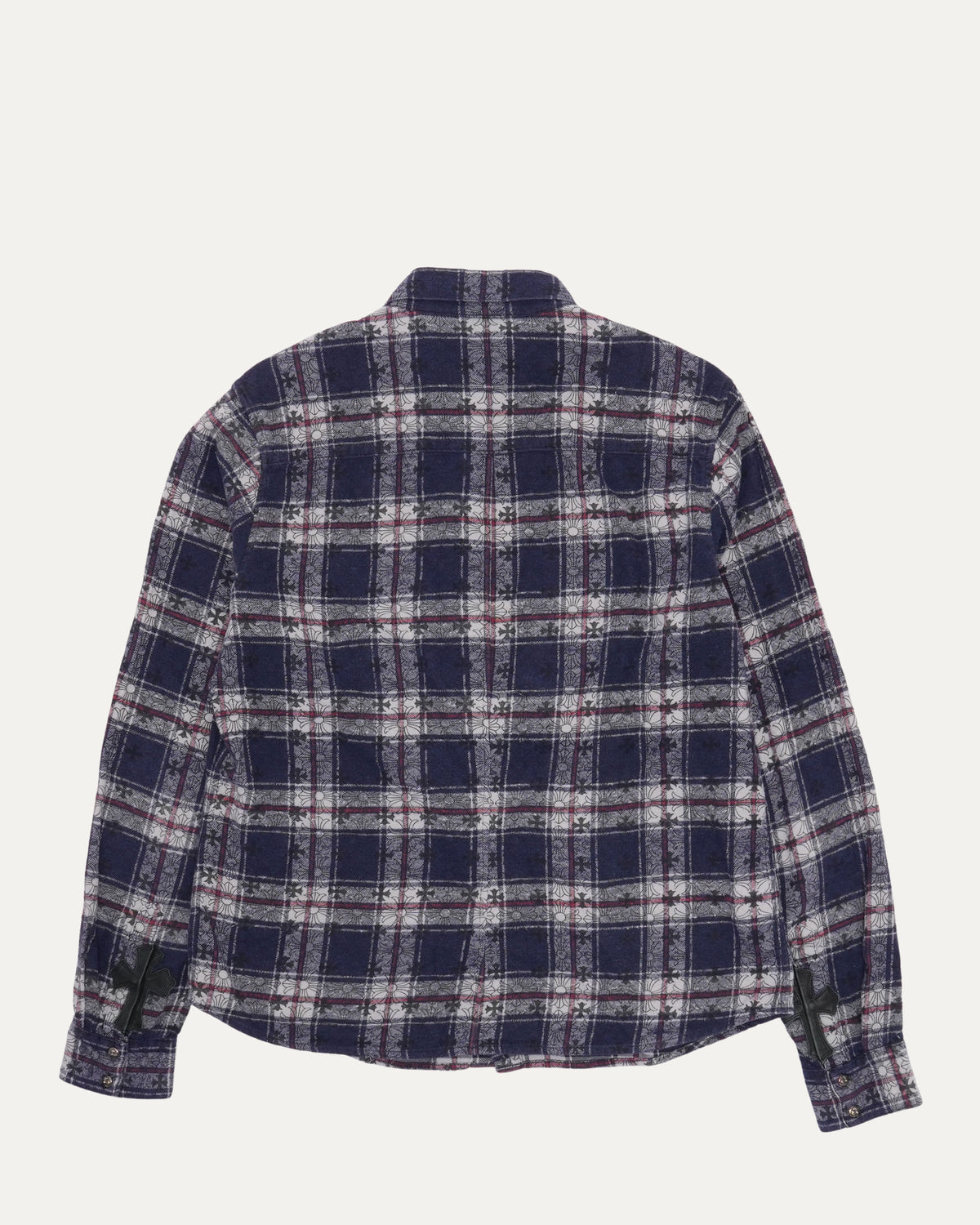 Monogram Cross Patch Loose Ends Flannel Shirt