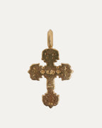 22k Gold & Diamond Filigree Cross Pendant