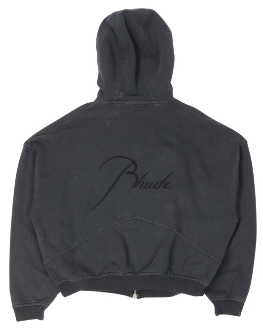 Oversized Fade Zip-Up Hoodie