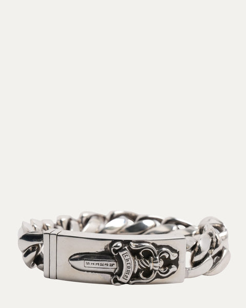 Chrome Hearts Cuban Link Dagger ID Bracelet – Justin Reed