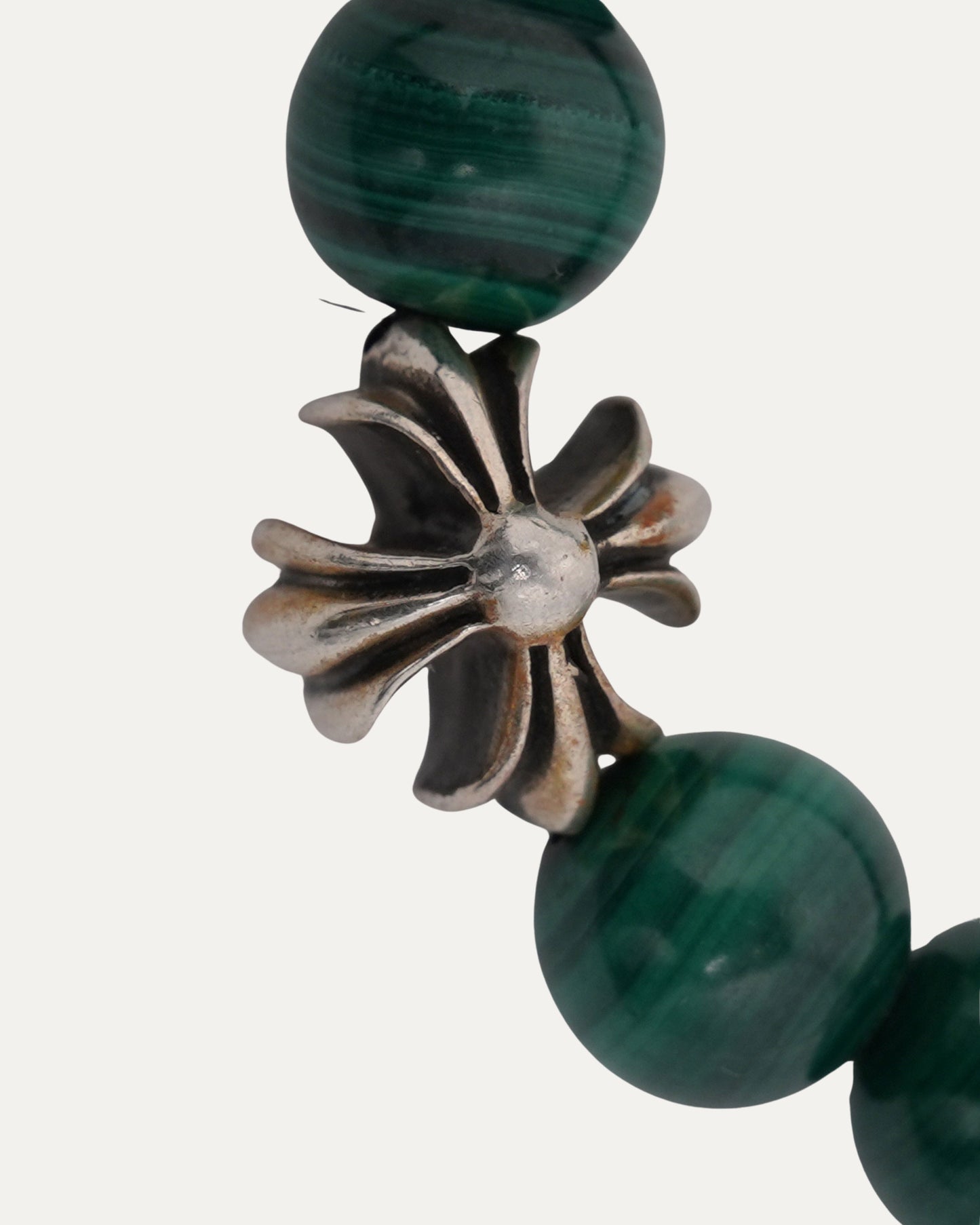 6mm Malachite Plus Cross Bead Bracelet