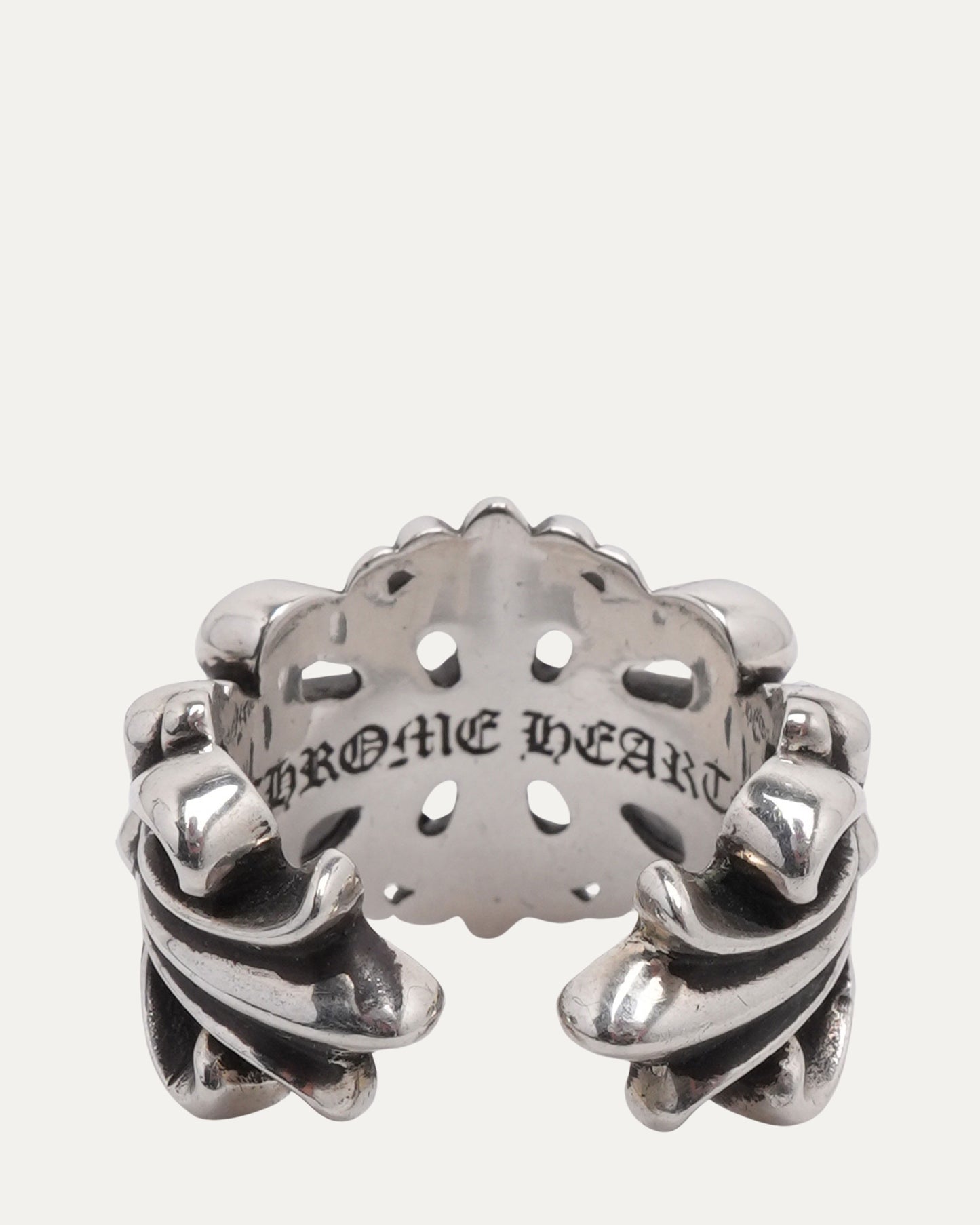 Double Floral Cross Ring