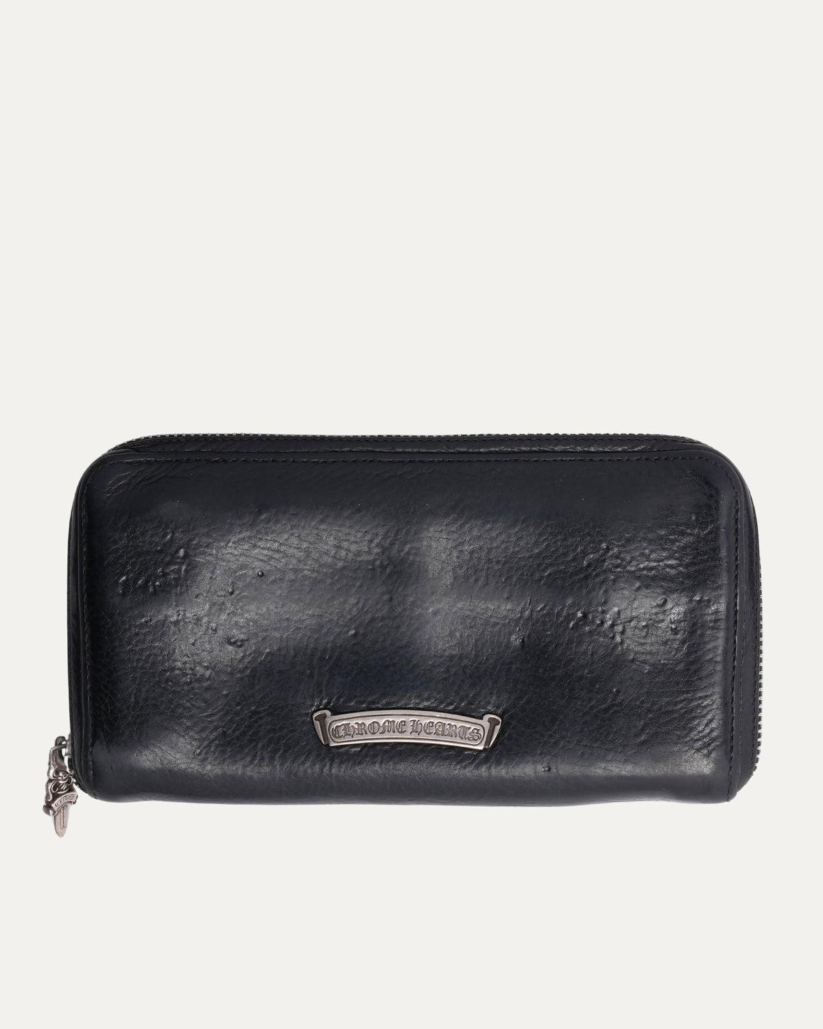 Filigree Plus Cross Embellished Cross Patch Long Zip Wallet