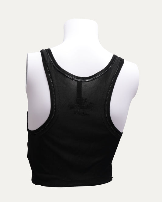 Plus Cross Sheer Tank Top