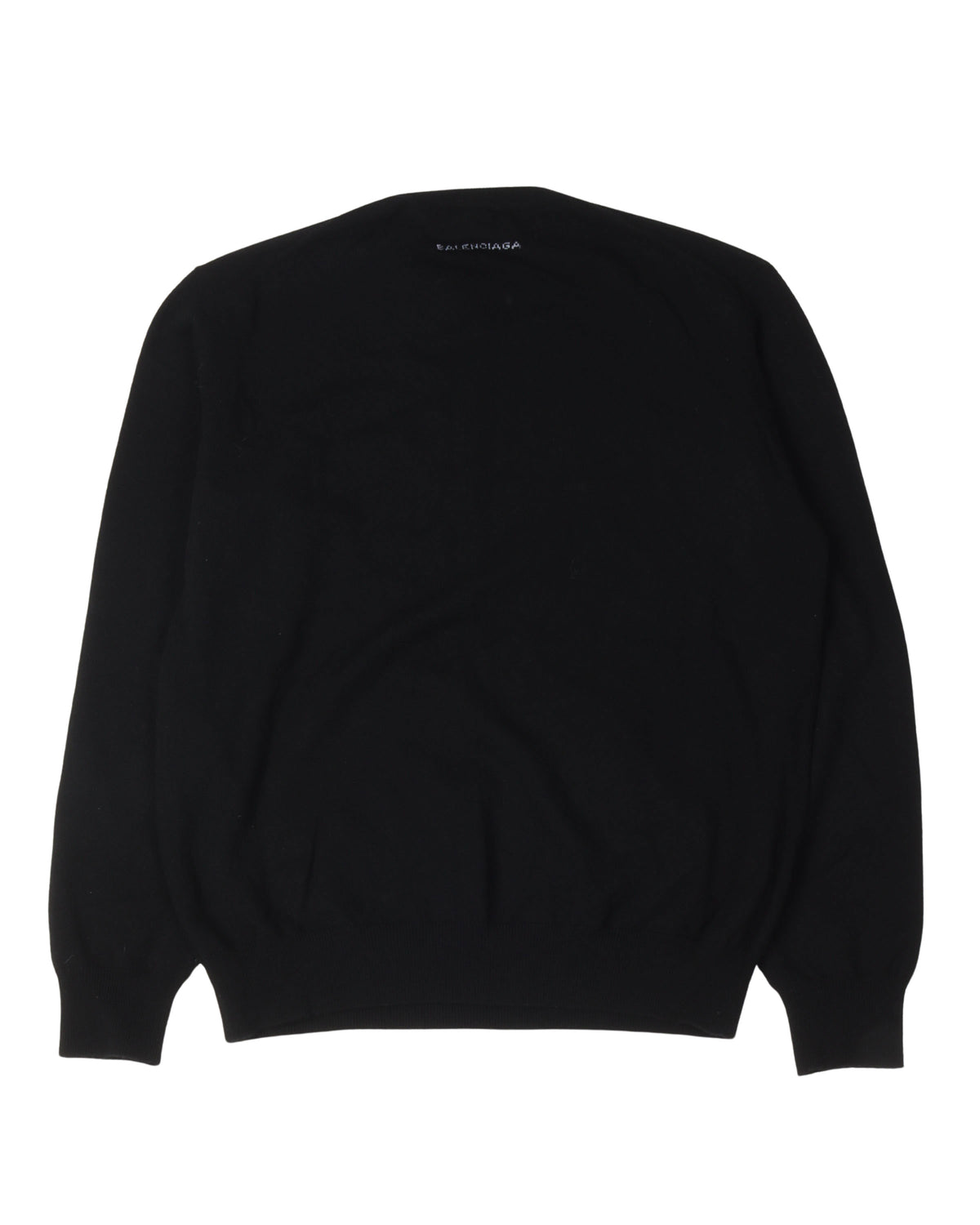 Wool Blend Knit Crewneck Sweater