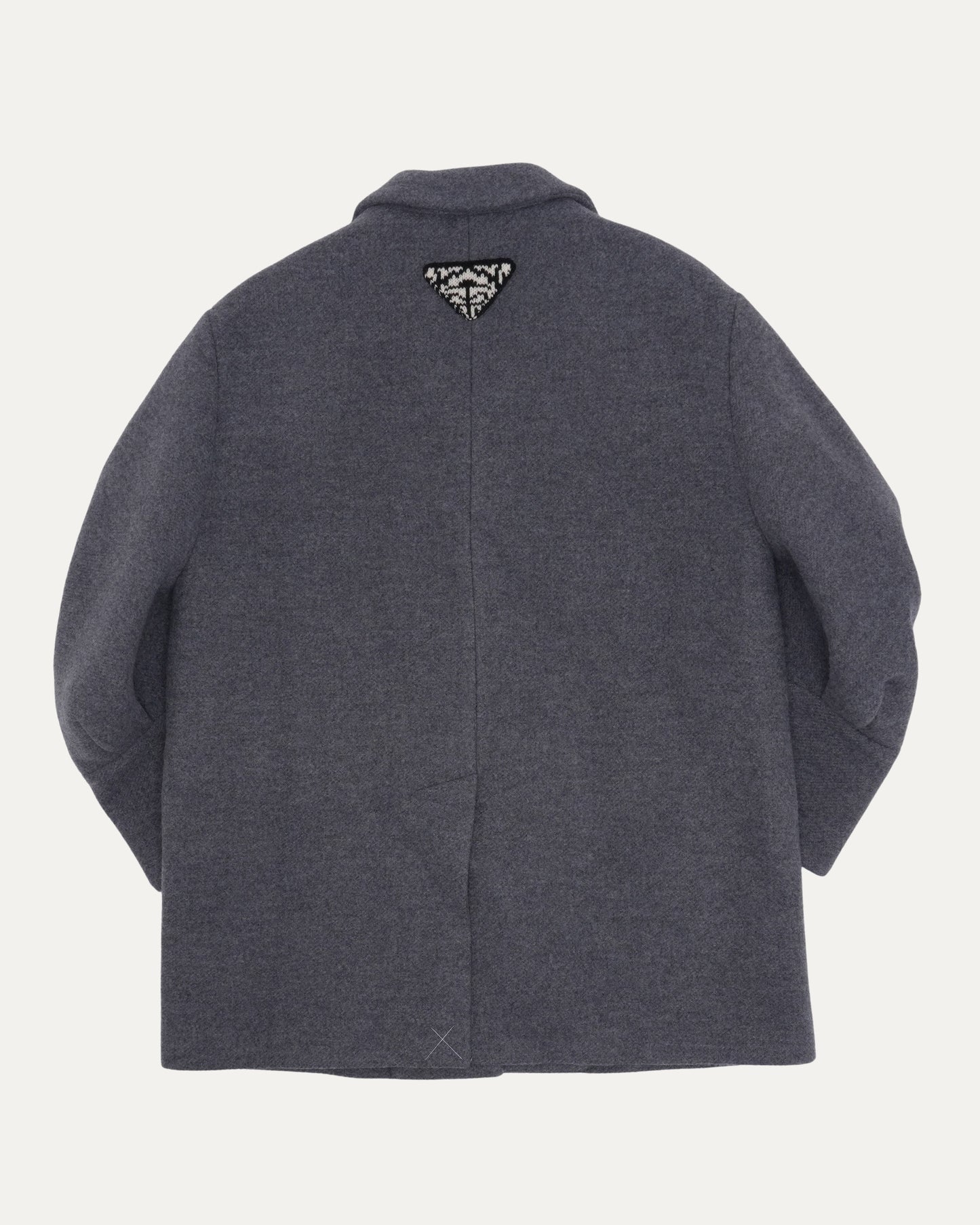 Ruffle Sleeve Wool Blend Coat