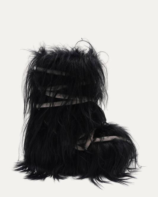 Lace Up Fur Boots