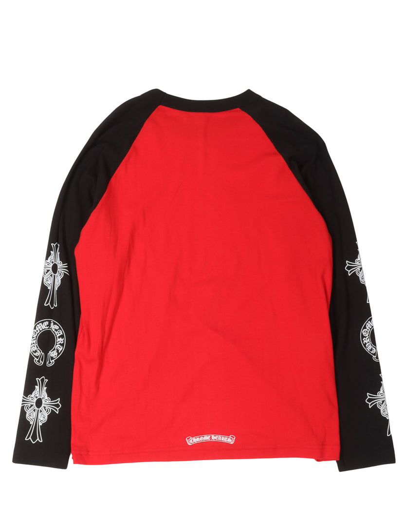 Raglan Neck Logo T-Shirt