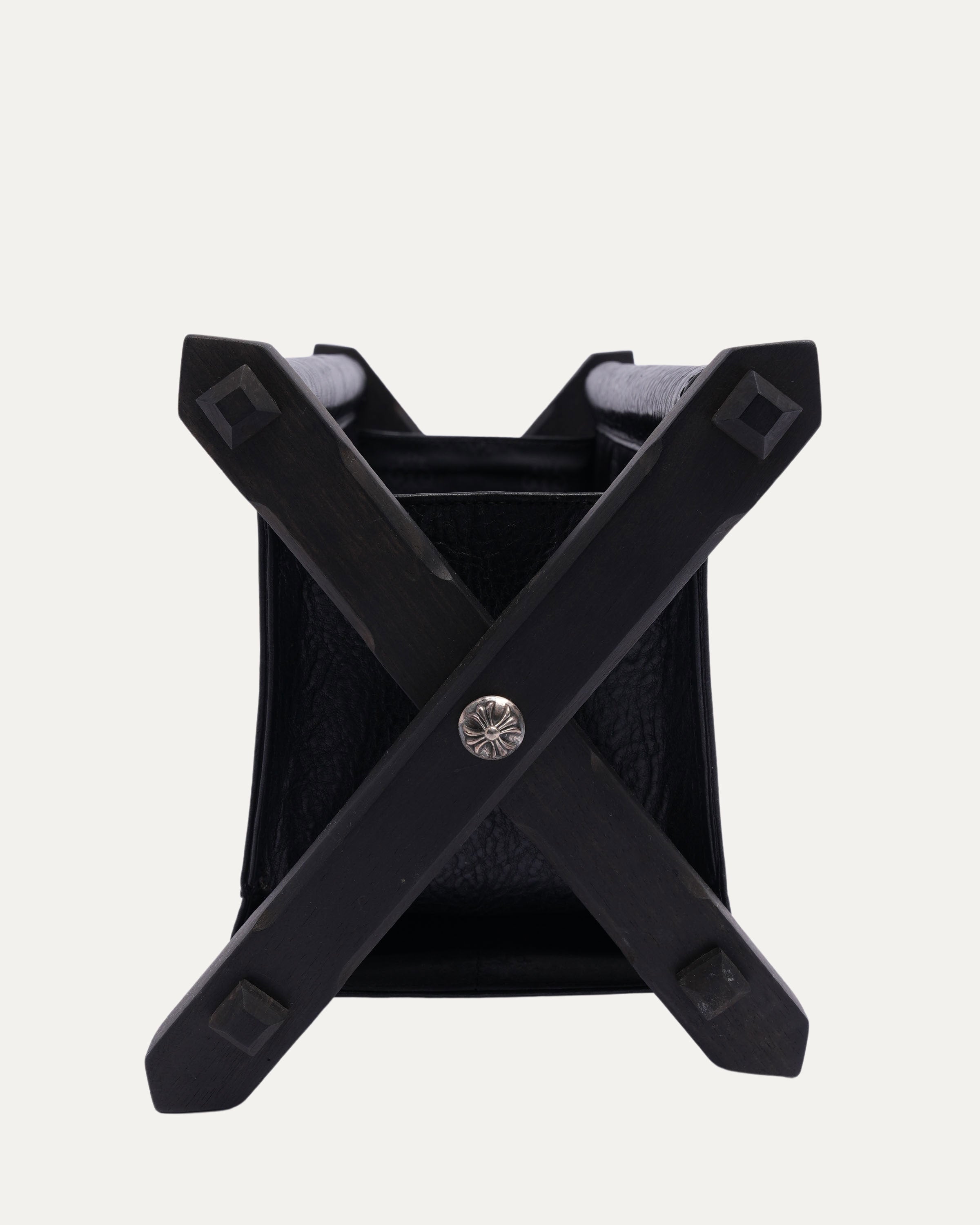 Leather Cross Patch Remote Control Holder