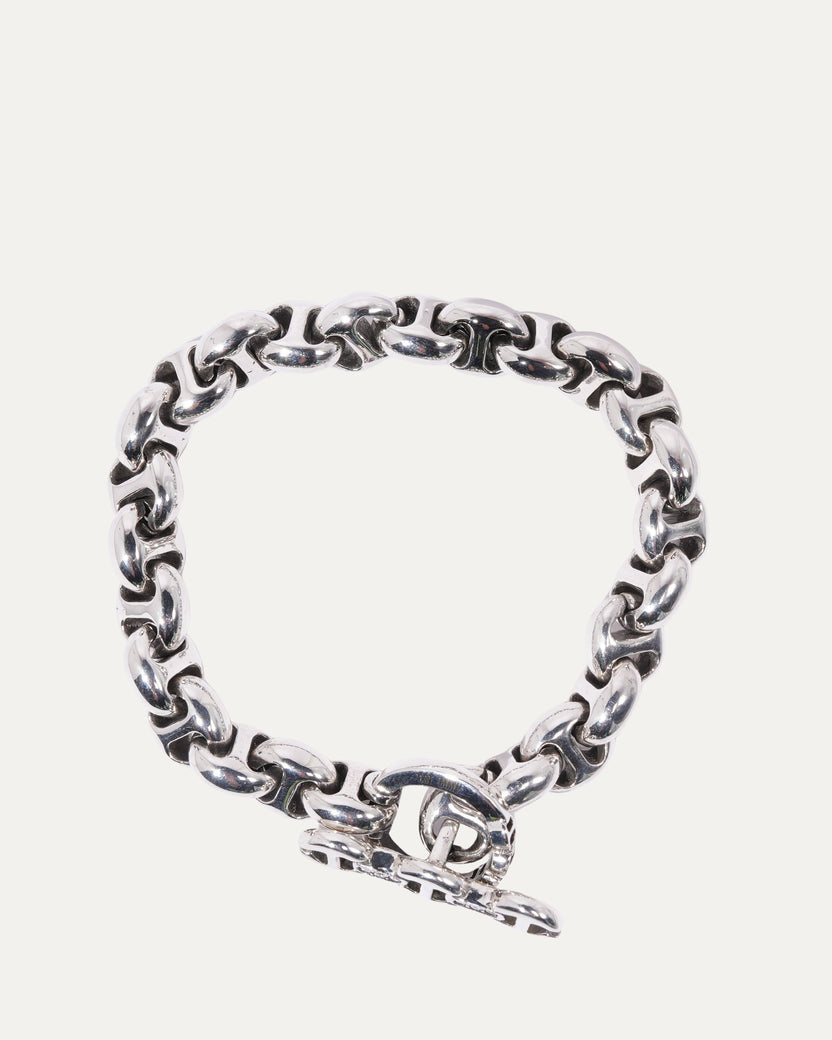 10MM Open-Link Bracelet w/ Diamond Toggle