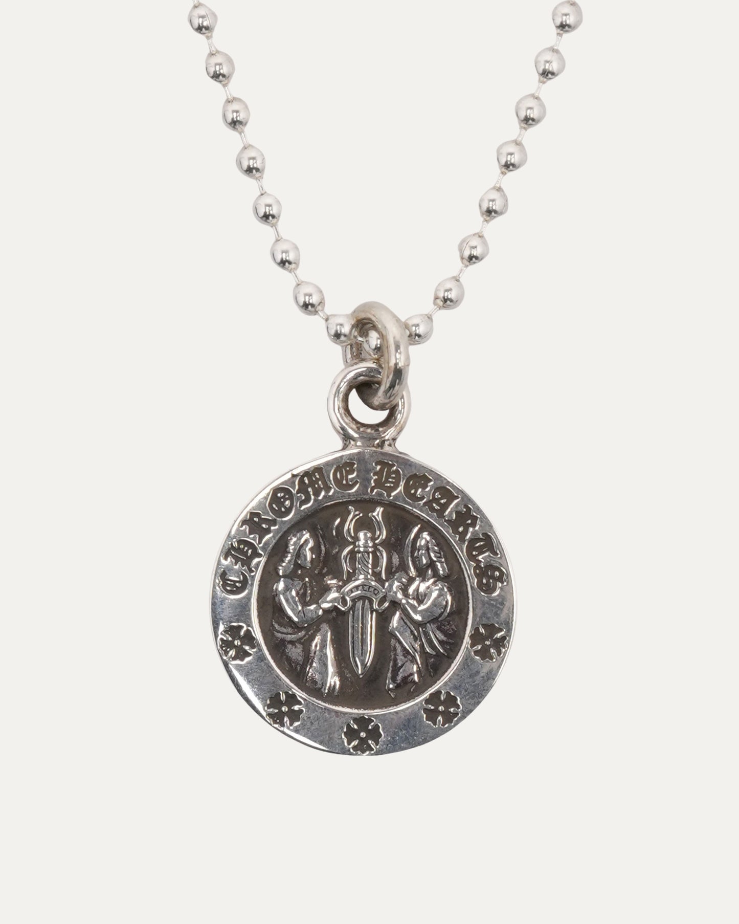 Angel Medallion Pendant on Ball Chain